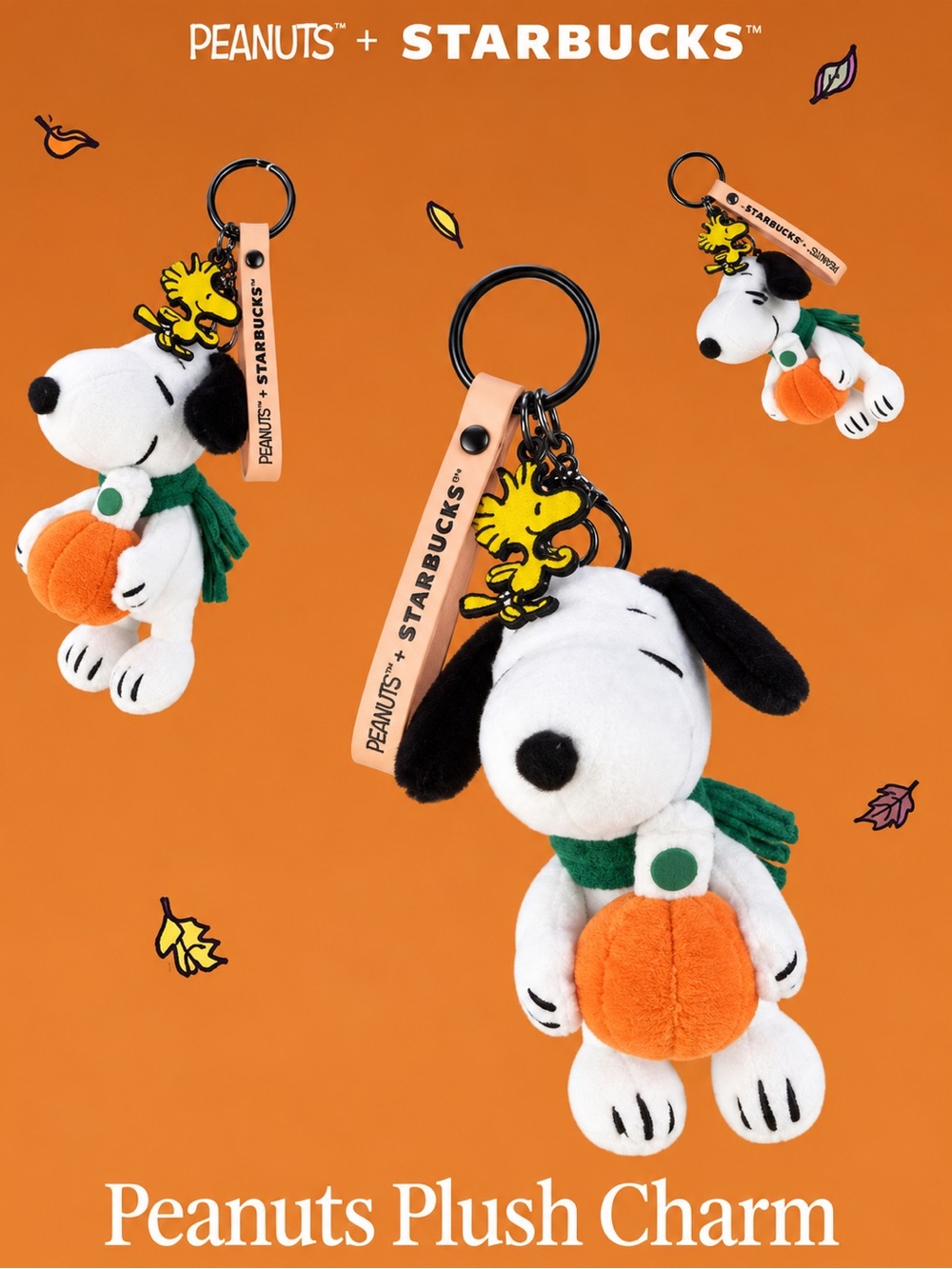 NWT Starbucks + Snoopy Peanuts Mini Canvas Tote Bag & Plush Charm Keychain - Picture 5 of 6